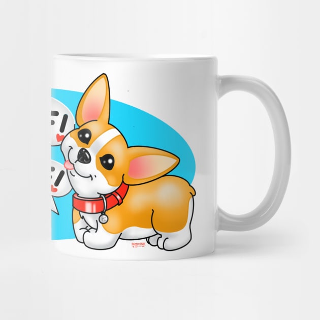 Double Corgi Love by MetroInk